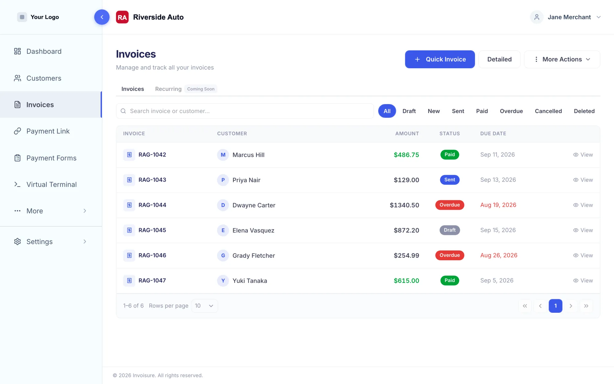 Invoisure — Invoicing